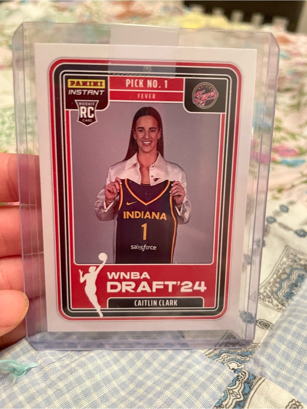 2024 Panini Instant WNBA Draft Night Rookie Card (#DN1) featuring Caitlin Clark